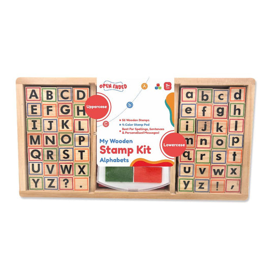 Open Ended My Wooden Stamp Kit - Alphabets-Learning & Education-Open Ended-Toycra