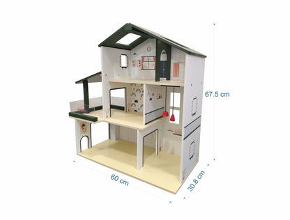 Open Ended Wooden Dollhouse - Modern Villa-Pretend Play-Open Ended-Toycra