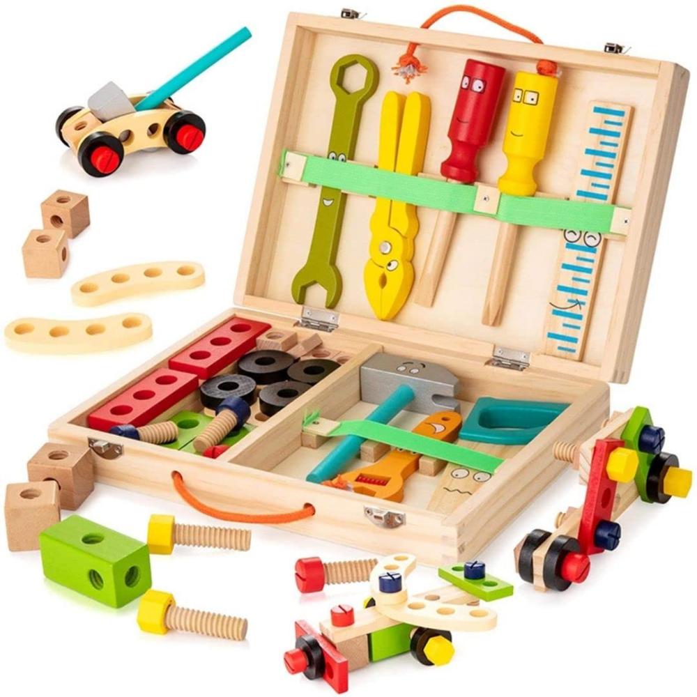 Open Ended Wooden Toolkit Suitcase-Pretend Play-Open Ended-Toycra