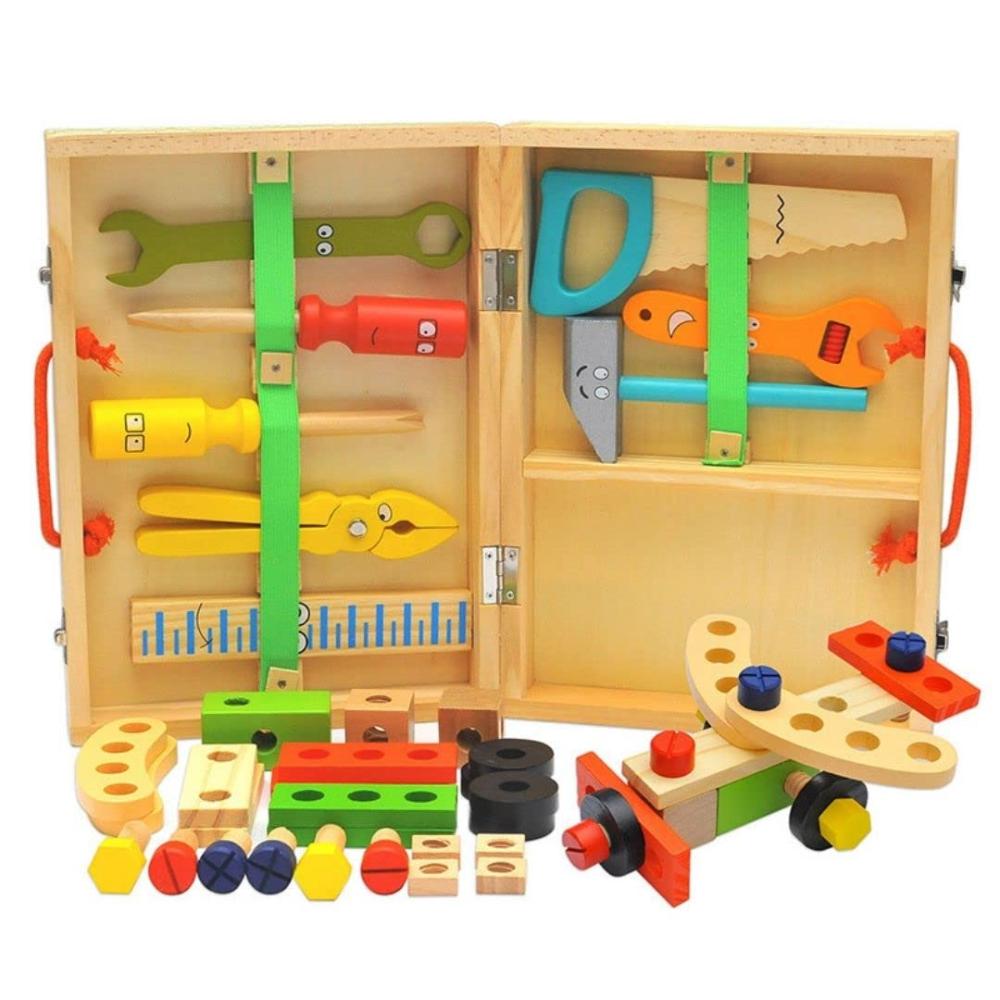 Open Ended Wooden Toolkit Suitcase-Pretend Play-Open Ended-Toycra