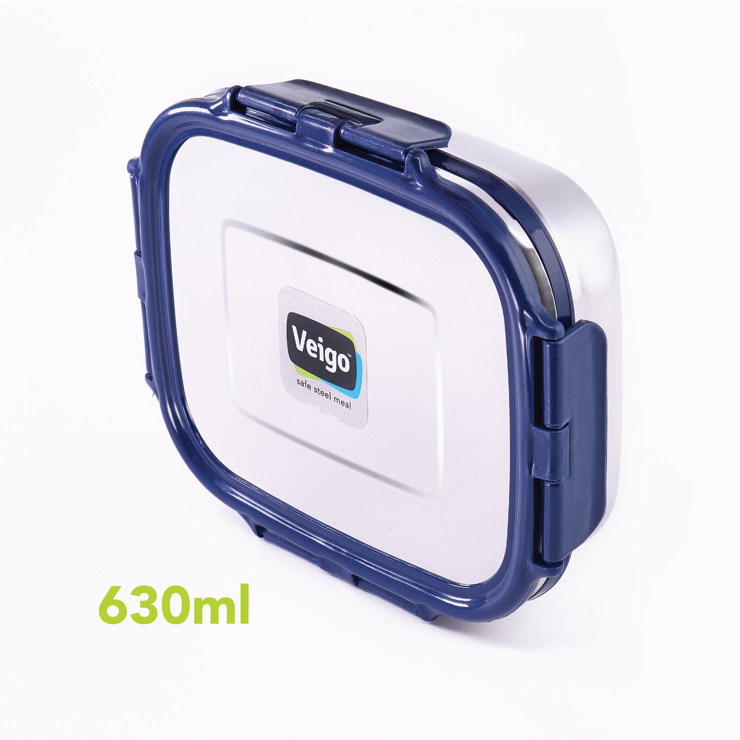 Veigo Large Stainless Steel Lunch Box - Navy Blue | Rainbow Limited Edition