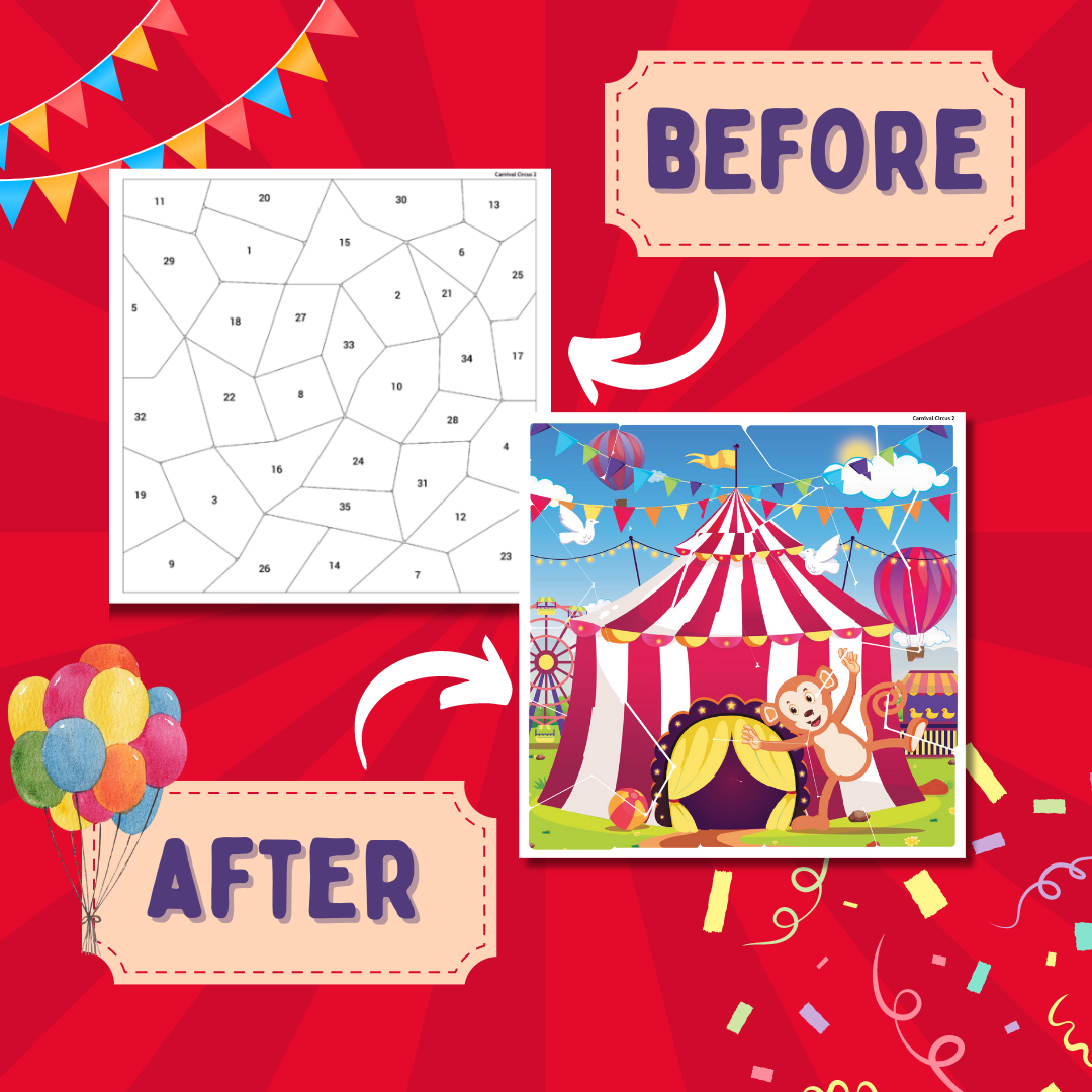 PEPPLAY STICKER PUZZLE - CIRCUS CARNIVAL