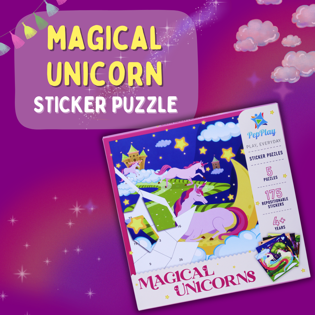 PEPPLAY STICKER PUZZLE- MAGICAL UNICORNS