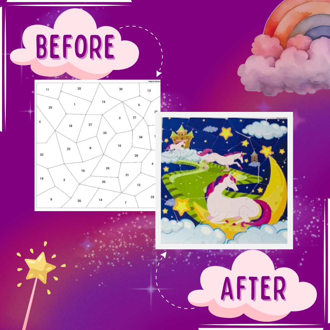 PEPPLAY STICKER PUZZLE- MAGICAL UNICORNS