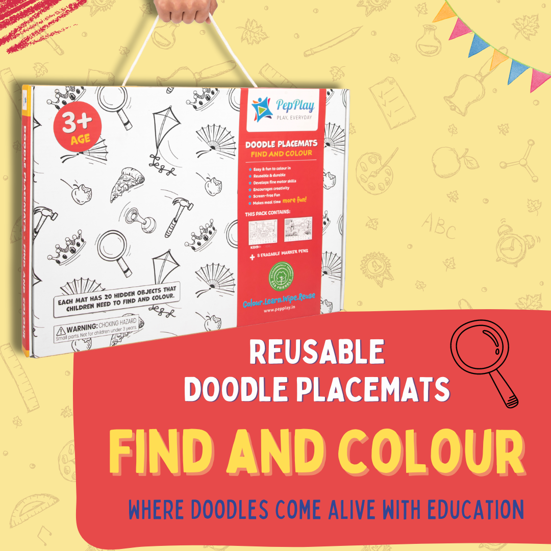 DOODLE PLACEMATS - FIND & COLOUR