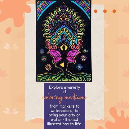 PEPPLAY VELVET COLOURING POSTERS - YOGA