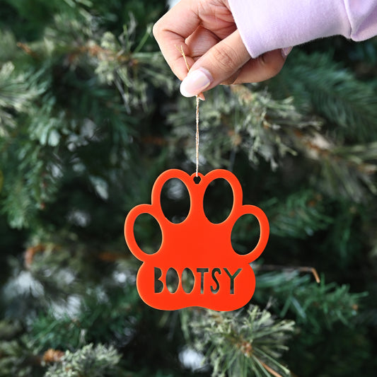 Personalised Tree Ornament Xmas Shape | Paw