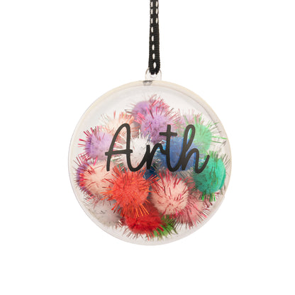 Personalised Ornament Globe | Pom Poms