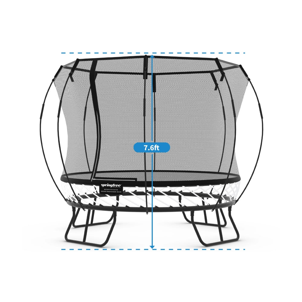 Springfree Compact Round Trampoline With Enclosure