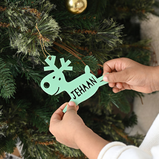 Personalised Ornament Xmas Shape | Reindeer