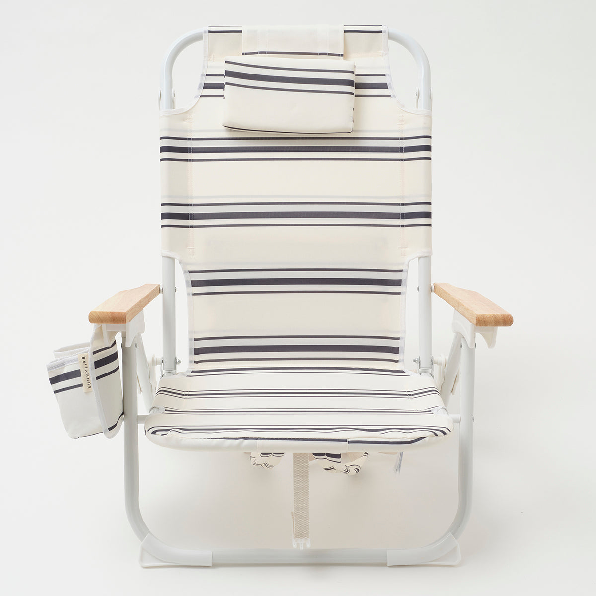 SUNNYLiFE teal color stripes print Deluxe Beach Chair Casa Fes