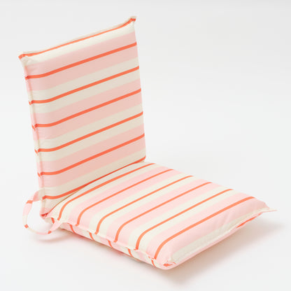 Folding Seat Summer Stripe Strawberry Sorbet