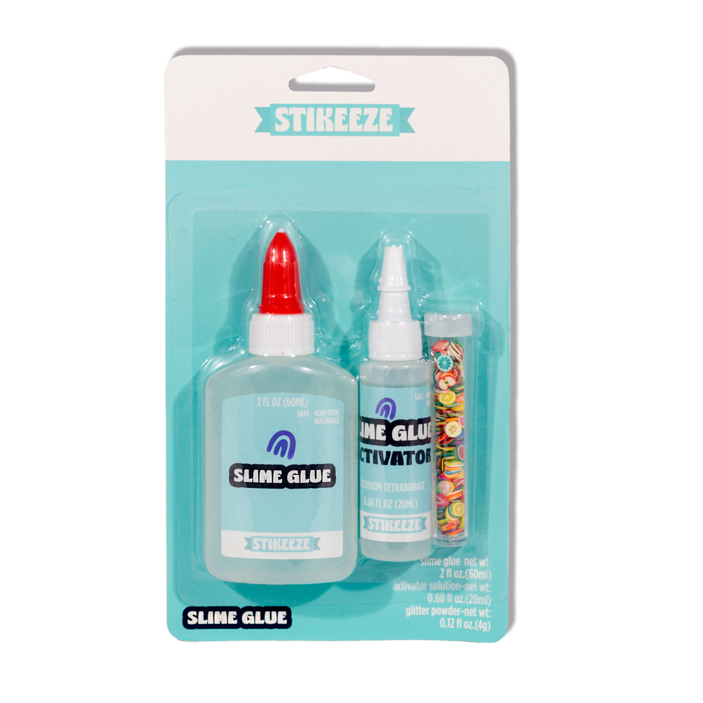 Stikeeze Make-it-Slime | Clear Fruit Confetti