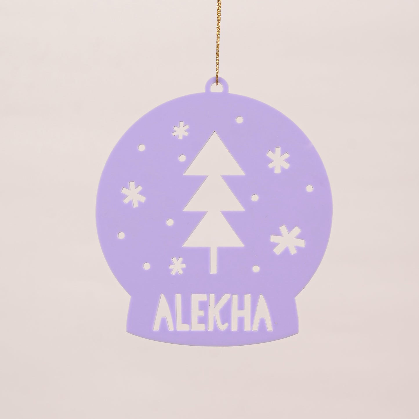 Personalised Ornament Xmas Shape | Snowglobe