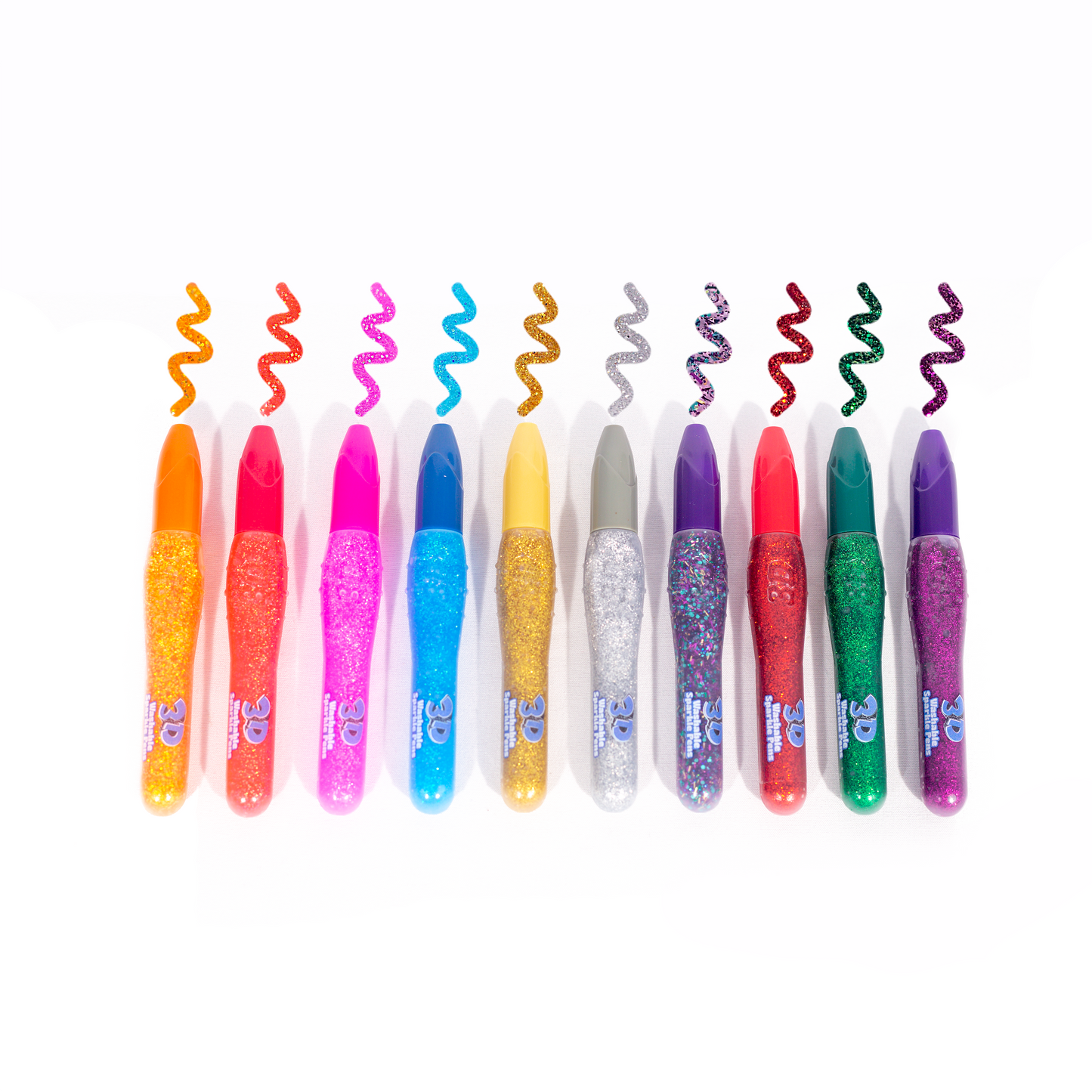 Stikeeze 3D Glitter Glue Pens | Set of 10 Colours