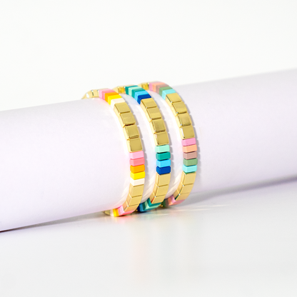 Luminous Enamel Bracelet | Pastel Hues