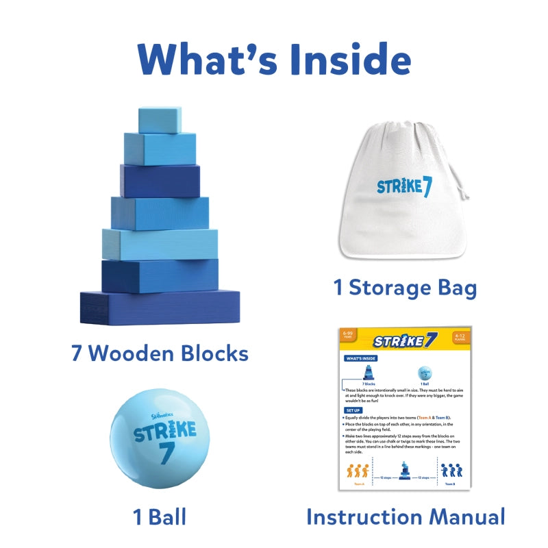 Skillmatics Block Game: Strike 7! | Strategic Game of Knocking Down & Building Up