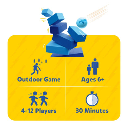 Skillmatics Block Game: Strike 7! | Strategic Game of Knocking Down & Building Up