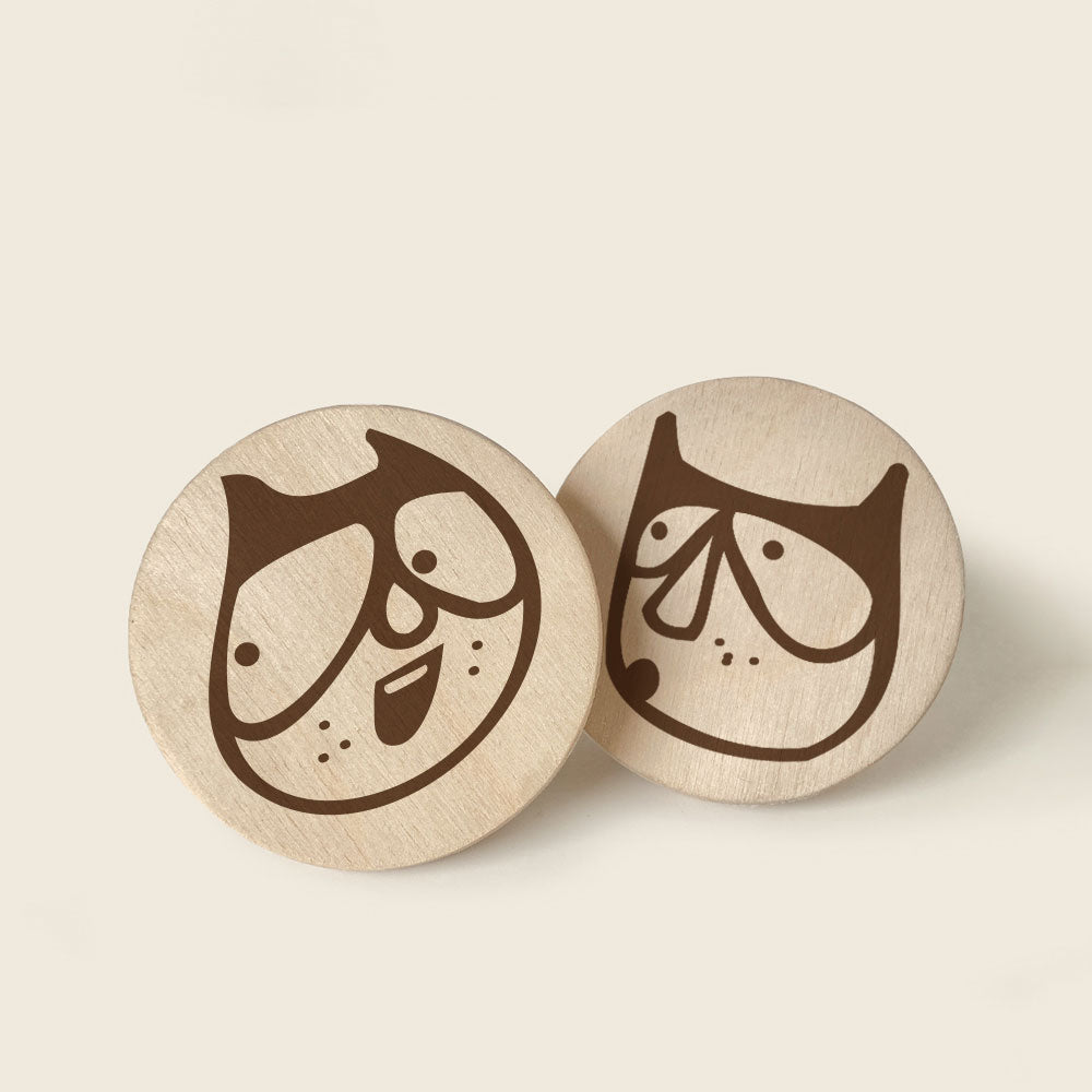 PULL - Wooden Knobs - Superheroz (Round)