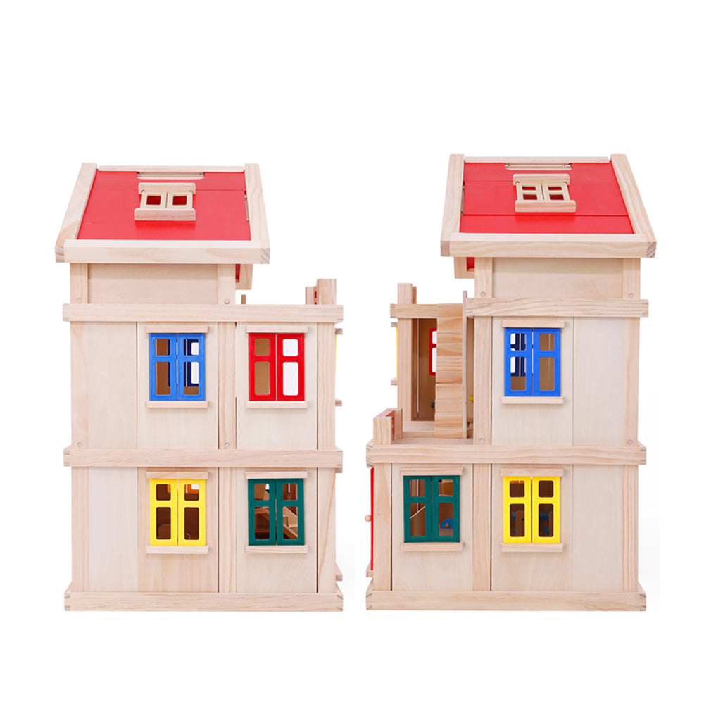 PLAYWELL WOODEN DOLL HOUSE