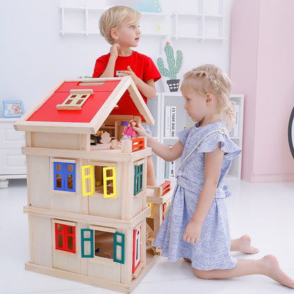 PLAYWELL WOODEN DOLL HOUSE