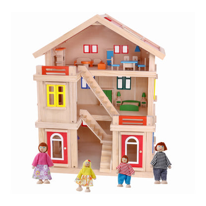 PLAYWELL WOODEN DOLL HOUSE