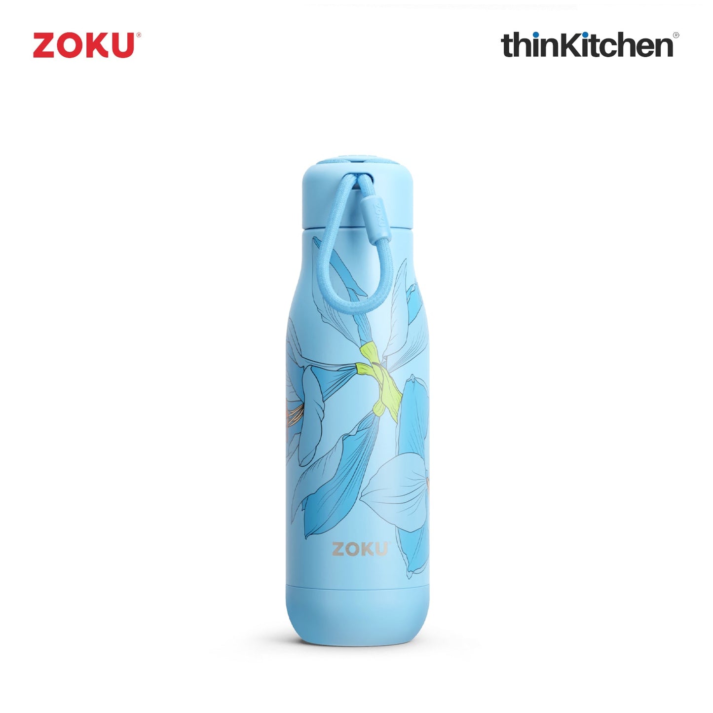 thinKitchen™ Zoku Sky Lily Stainless Steel Bottle, 350ml