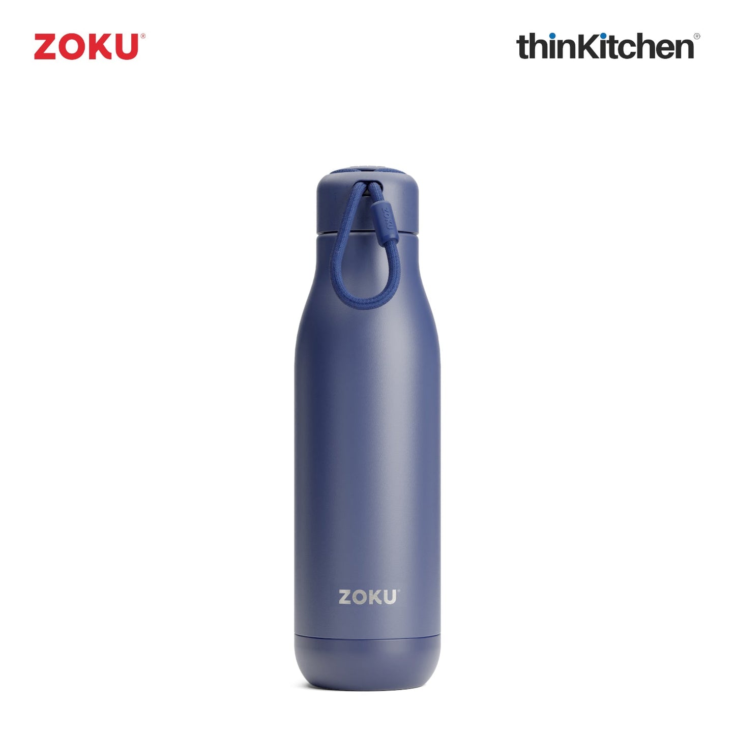 thinKitchen™ Zoku Navy Pc Stainless Bottle, 750ml