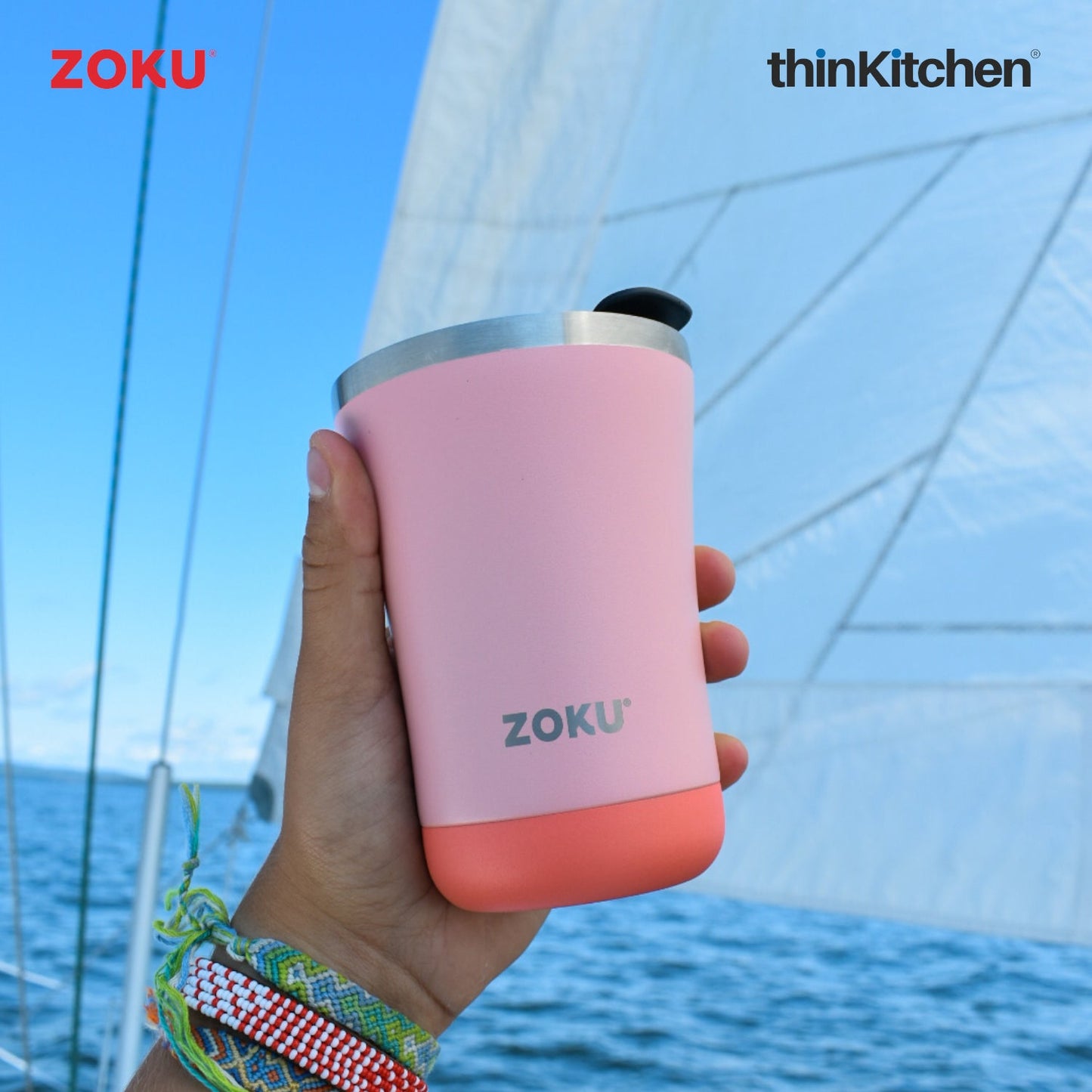 thinKitchen™ Zoku Coral 3in1 Tumbler, 350ml