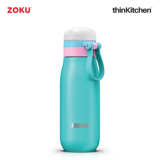 thinKitchen™ Zoku Ultralight Stainless Steel Bottle, Teal, 500ml