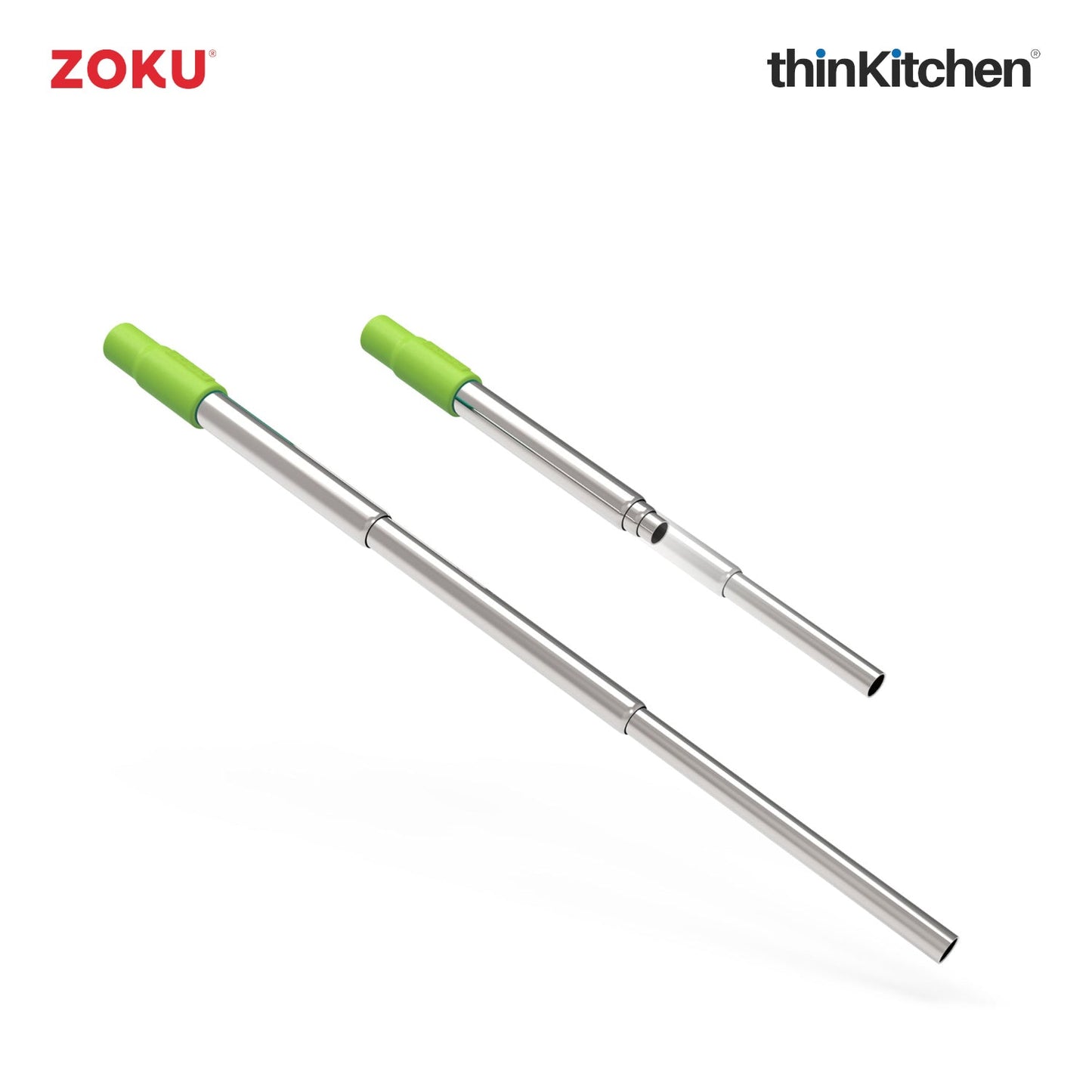 thinKitchen™ Zoku Teal Two Tone Pocket Straw