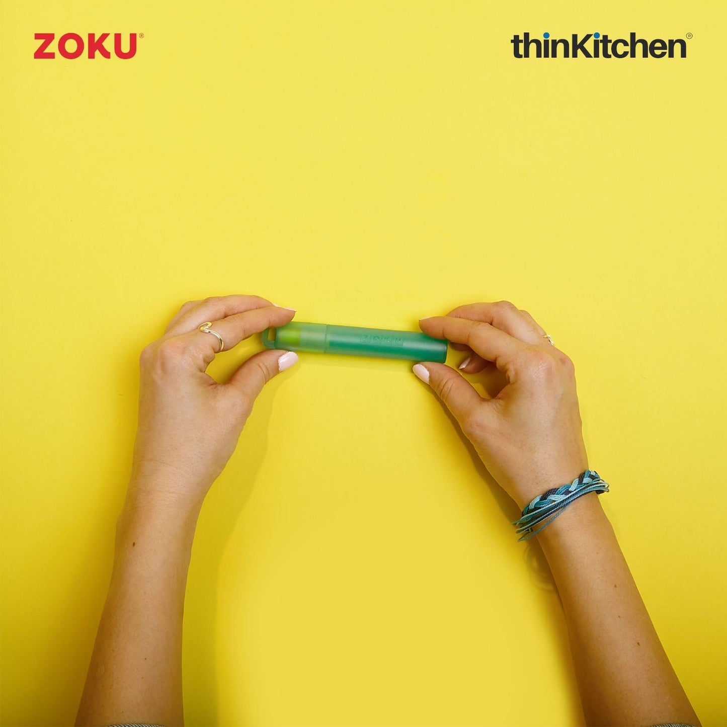 thinKitchen™ Zoku Teal Two Tone Pocket Straw