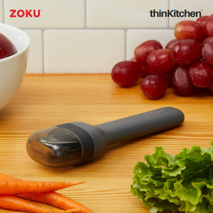 Zoku Stainless Steel Kids Pocket Utensil Set - Black