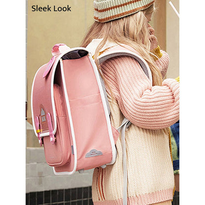 Little Surprise Box Coral Peach Rectangle style Backpack for Kids, Large