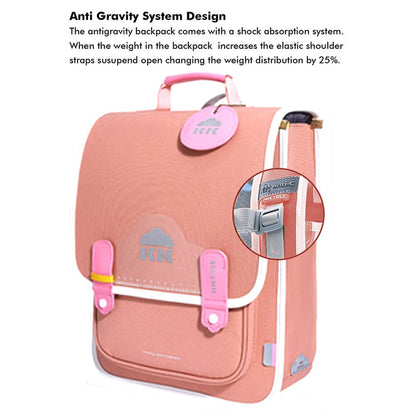 Little Surprise Box Coral Peach Rectangle style Backpack for Kids, Medium