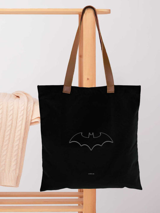 Logo Batman Casual Tote Bag - Polycotton - Black