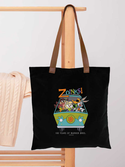 Looney Zoinks Casual Tote Bag - Polycotton - Black