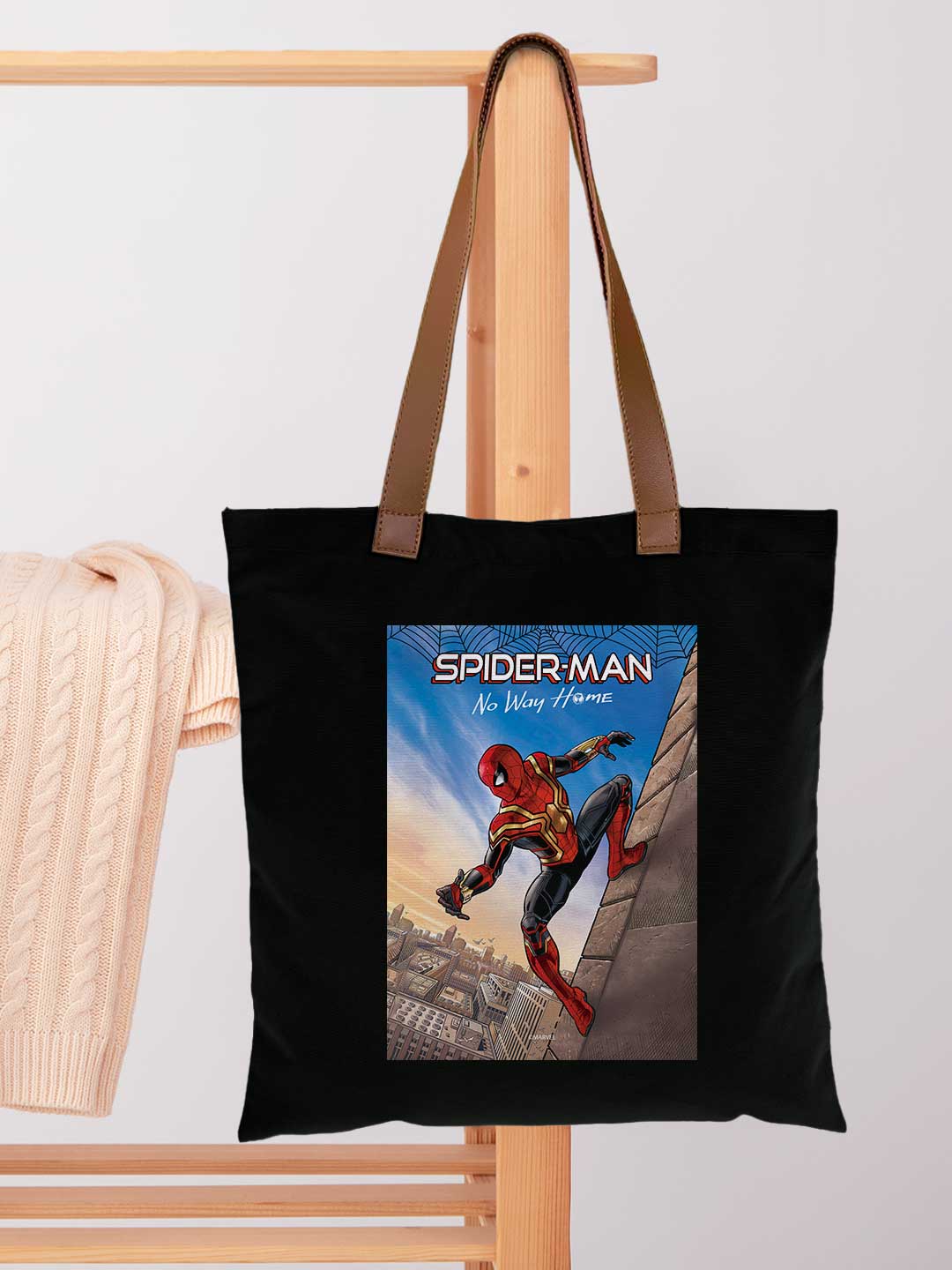 No Way Home Spidey Casual Tote Bag - Polycotton - Black