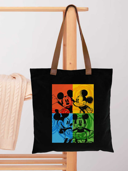 Shades of Mickey Casual Tote Bag - Polycotton - Black