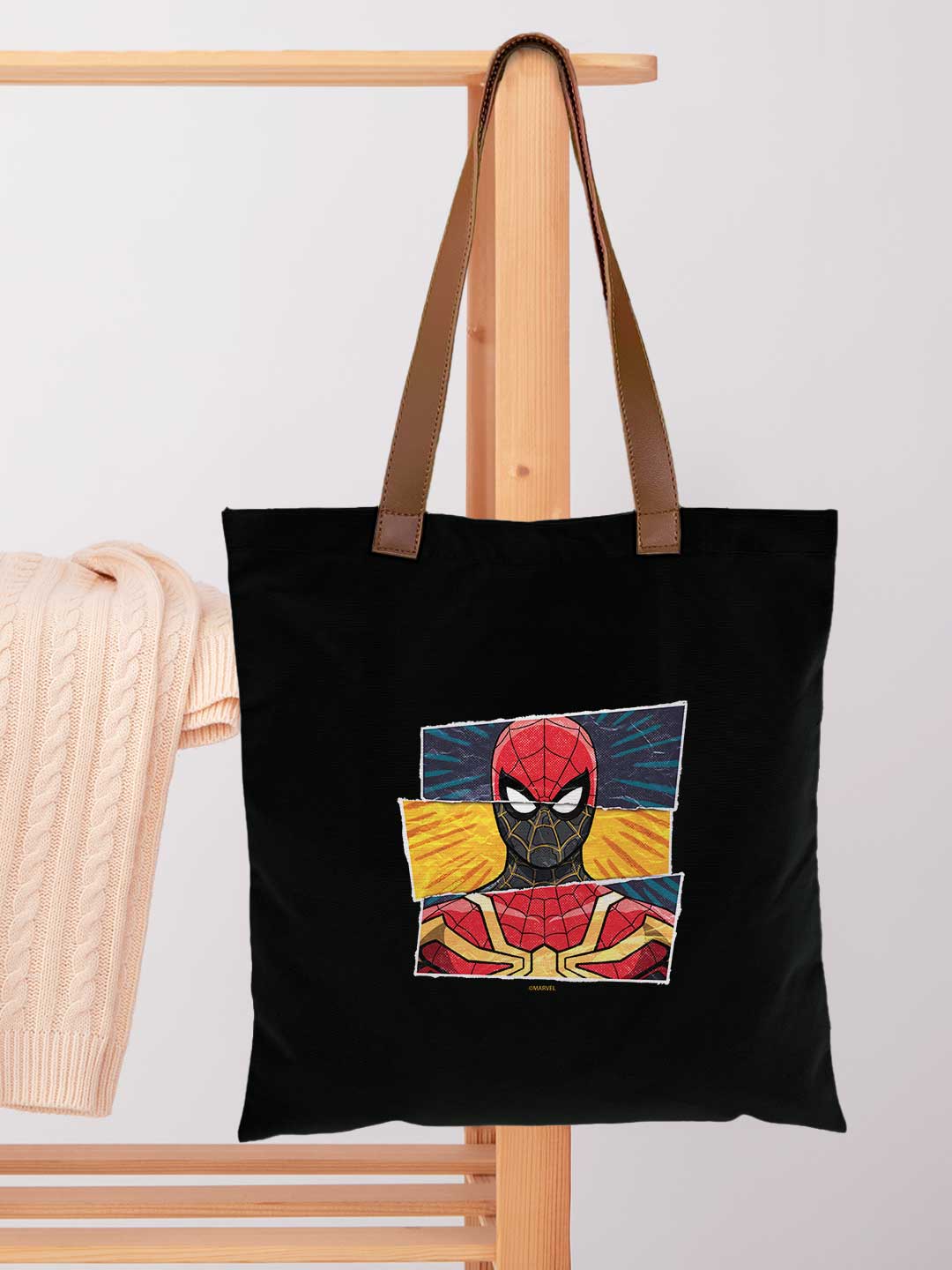 Spiderman Engage Casual Tote Bag - Polycotton - Black