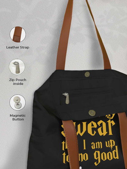 Solemnly Swear Casual Tote Bag - Polycotton - Black