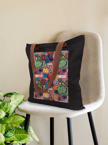 Marvel Iconic Mashup Casual Tote Bag - Polycotton - Black