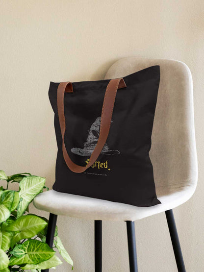 Sorting Hat Casual Tote Bag - Polycotton - Black