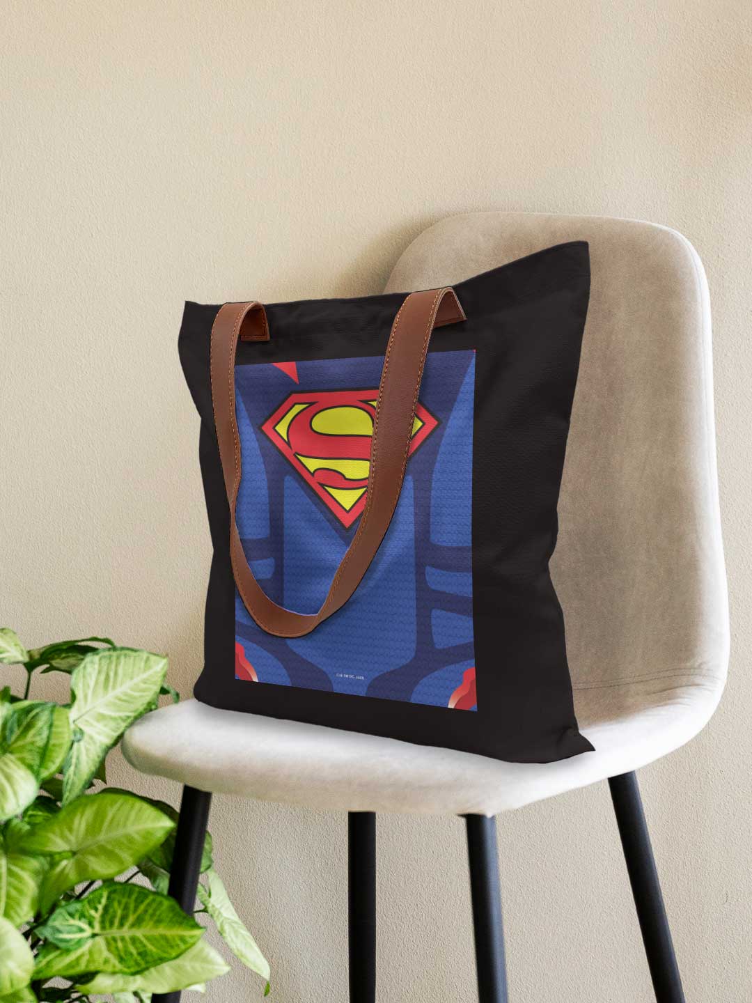 Suit up Superman Casual Tote Bag - Polycotton - Black