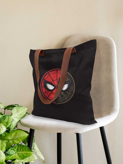 Two Face Spidey Casual Tote Bag - Polycotton - Black