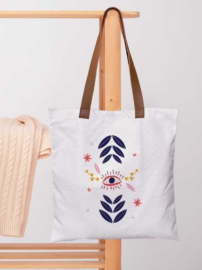 Gaze On - Casual Tote Bag Canvas Off White