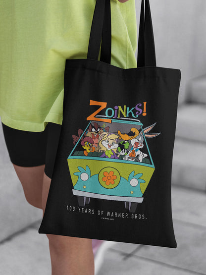 Looney Zoinks Casual Tote Bag - Polycotton - Black