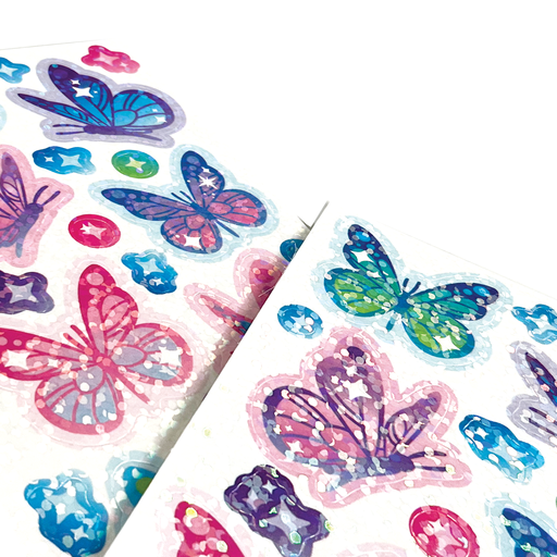 Stickiville Stickers: Glittery Butterflies - Skinny (2 Sheets)