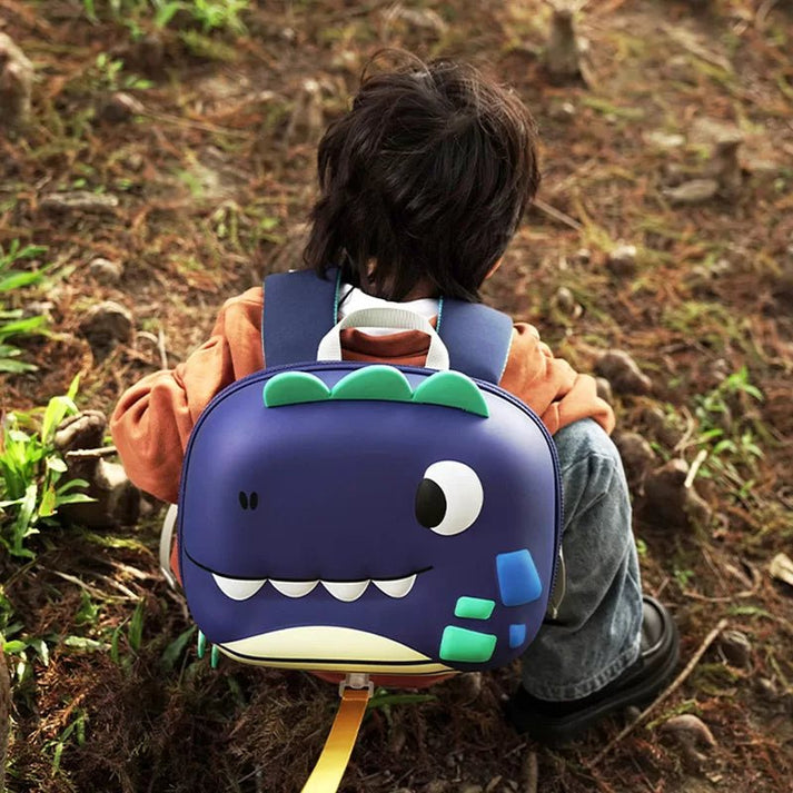 Little Surprise Box, Derek the Dino, 3d Light weighted Ergo Backpack for Toddlers & Kids with Leash.