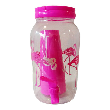 Little Surprise box Flamingo Water Dispenser with 4 Glasses